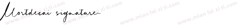 Mortdecai signature字体转换